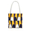Geometric Yellow Navy Triangle Tote Bag — Modern Pattern AOP Tote