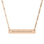 Engravable Bar Necklace — "You Make Me Feel Special" Personalized Horizontal Pendant