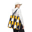 Geometric Yellow Navy Triangle Tote Bag — Modern Pattern AOP Tote