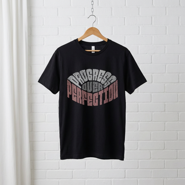 Flawed Over Perfection T-Shirt — Retro Distressed Typography Tee
