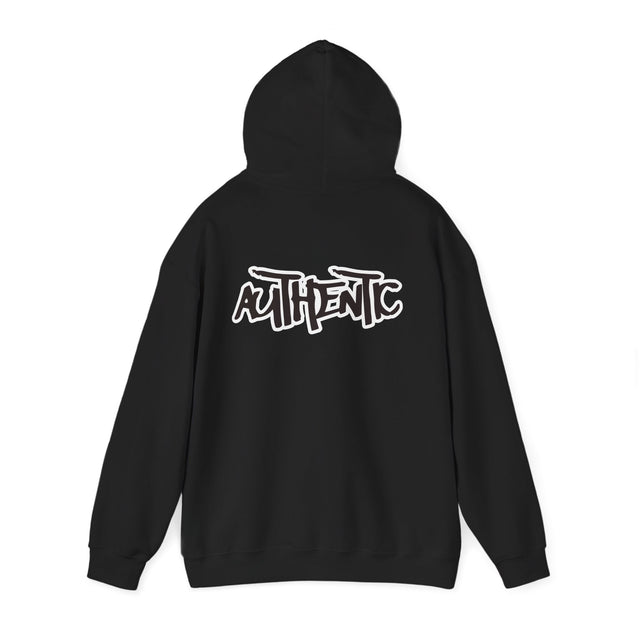 Authentic Graffiti Hoodie — 'AUTHENTIC' Back Print Streetwear Pullover