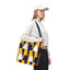 Geometric Yellow Navy Triangle Tote Bag — Modern Pattern AOP Tote