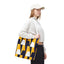 Geometric Yellow Navy Triangle Tote Bag — Modern Pattern AOP Tote