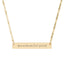 Engravable Bar Necklace — "You Make Me Feel Special" Personalized Horizontal Pendant