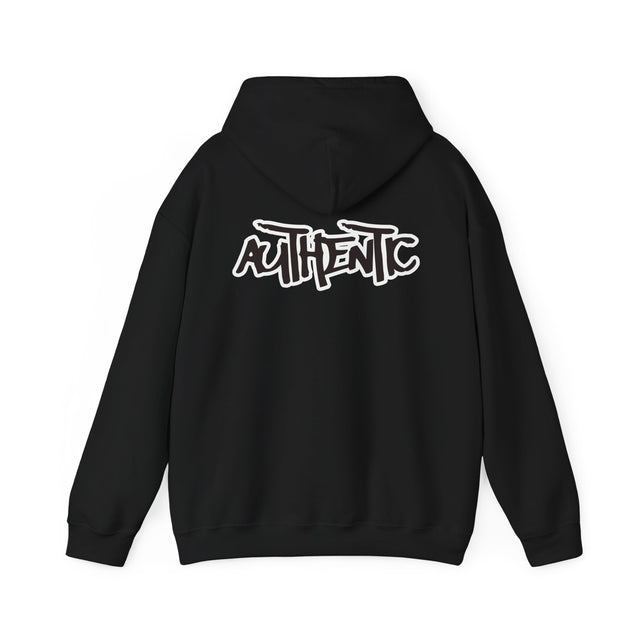 Authentic Graffiti Hoodie — 'AUTHENTIC' Back Print Streetwear Pullover