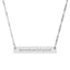 Engravable Bar Necklace — "You Make Me Feel Special" Personalized Horizontal Pendant