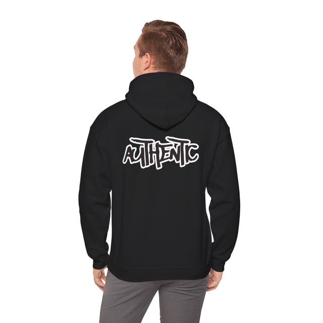 Authentic Graffiti Hoodie — 'AUTHENTIC' Back Print Streetwear Pullover