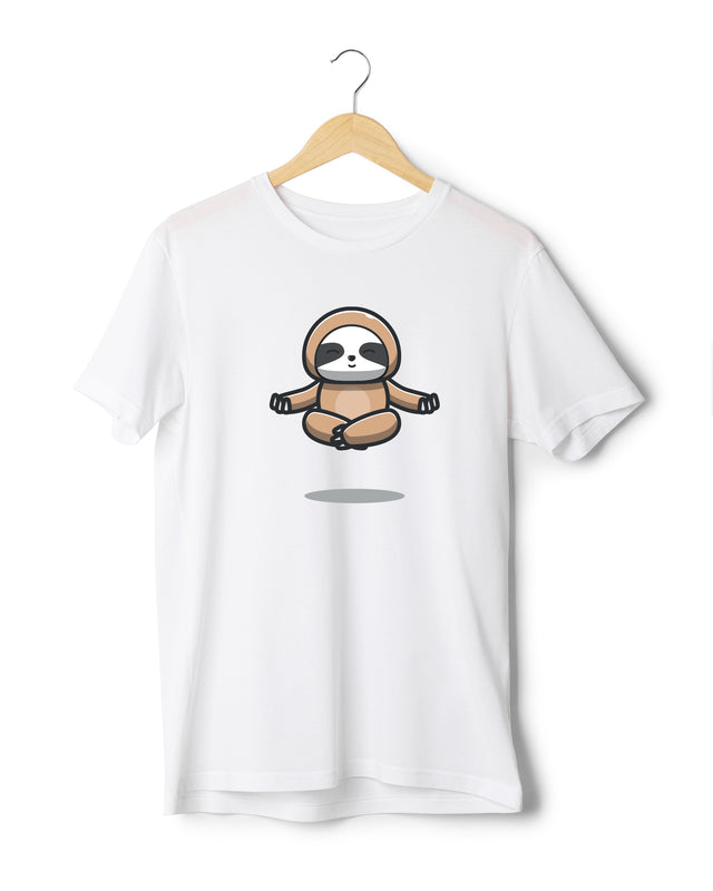 SLOTH IN A YOGA POSE T-SHIRT - ORGANIC